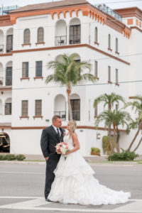 Outdoor Bride and Groom Wedding Portrait | Tampa Bay Wedding Photographer Lifelong Photography Studios | Wedding Dress Shop Truly Forever Bridal