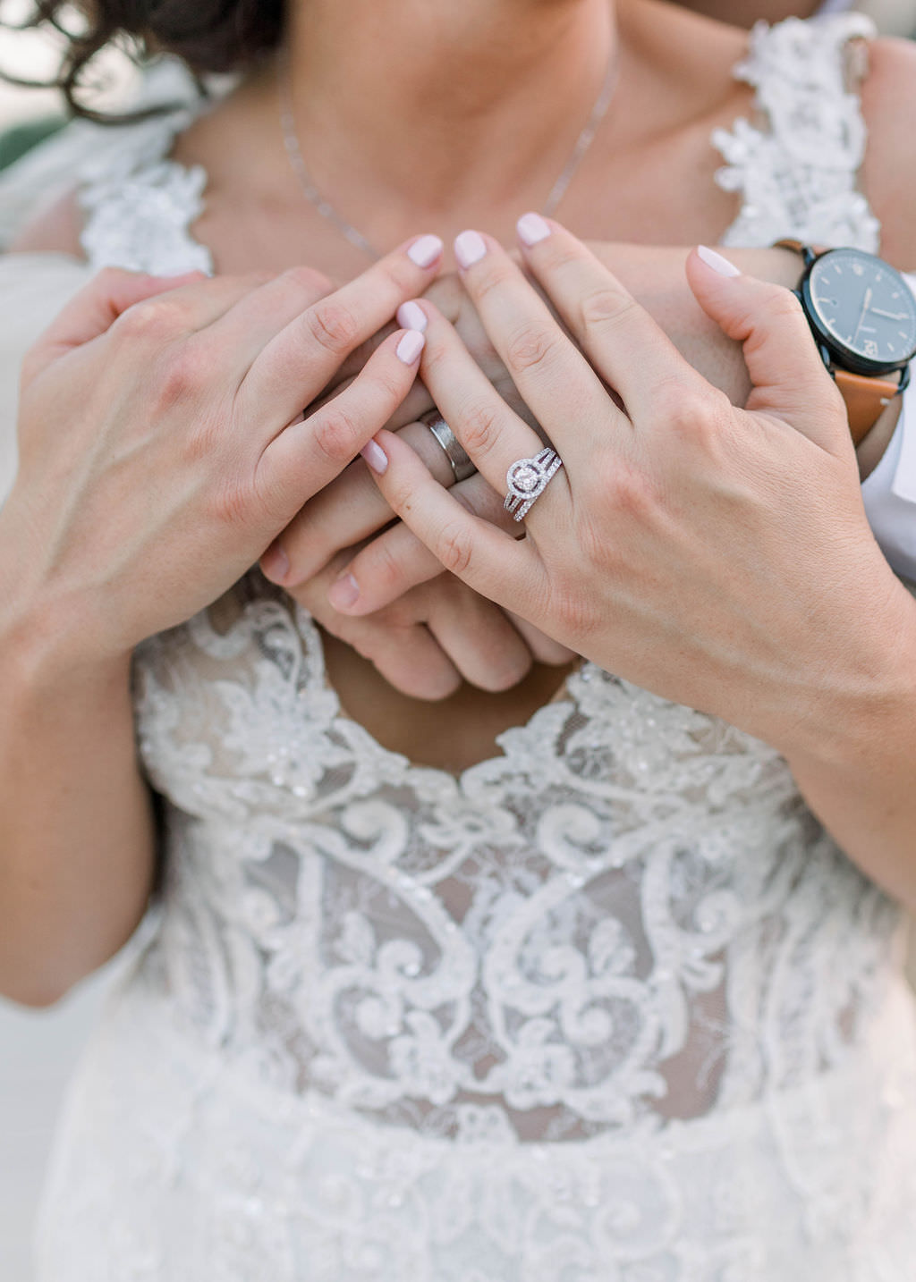 Bride and Groom Wedding Portrait of Hands