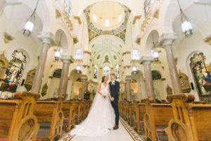 Bride and Groom Traditional Wedding Church Portrait | Photographer Kera Photography | Tampa Bay Wedding Ceremony Venue Sacred Heart Catholic Church