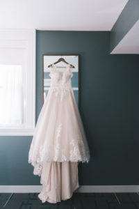 Modern Boho A Line Lace and Tulle Sweetheart Illusion Neckline with Straps Wedding Dress | Tampa Wedding Photographer Kera Photography