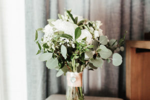 White Floral Wedding Bouquet with Greenery | Tampa Bay Wedding Florist Monarch Events and Design
