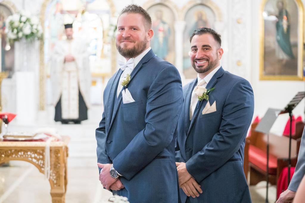 Tampa Bay Groom Reaction To Bride During Cathedral Wedding Ceremony