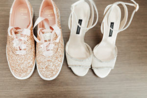 Open Toe Heeled Sandals with Rhinestone Embellishments Wedding Shoes, Rose Gold Sparkle Glitter Tennis Shoes