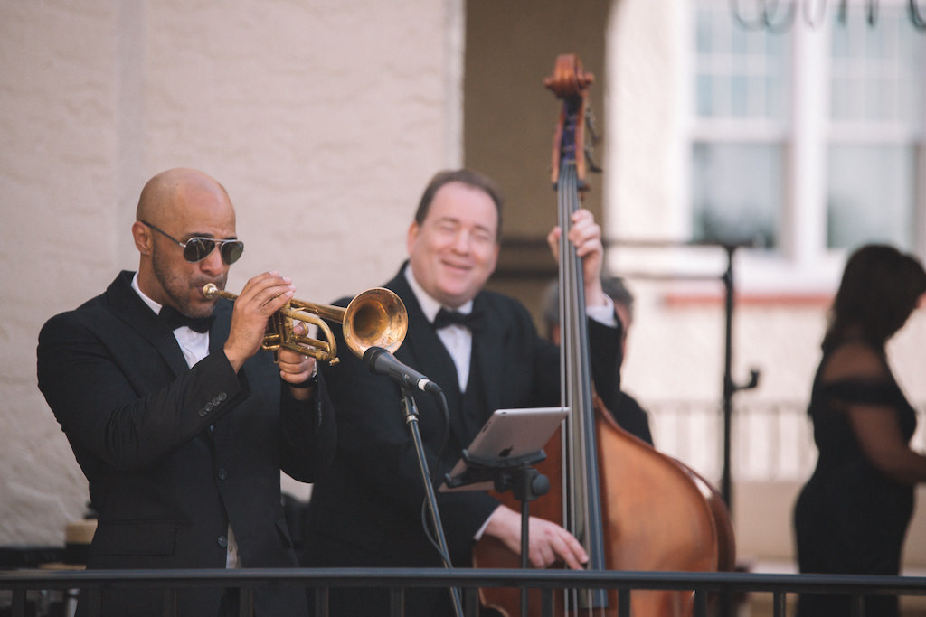 Florida Wedding Band During Ceremony, Trumpet Musician and Cellist Perform at Fenway Hotel