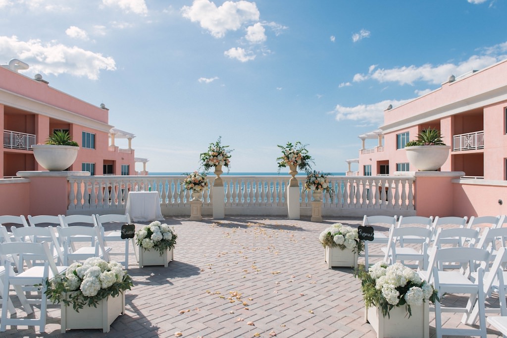 Hyatt Clerawater Beach Rooftop Wedding Ceremony