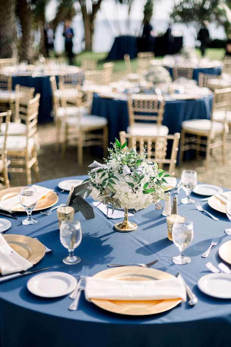 navy blue and gold wedding