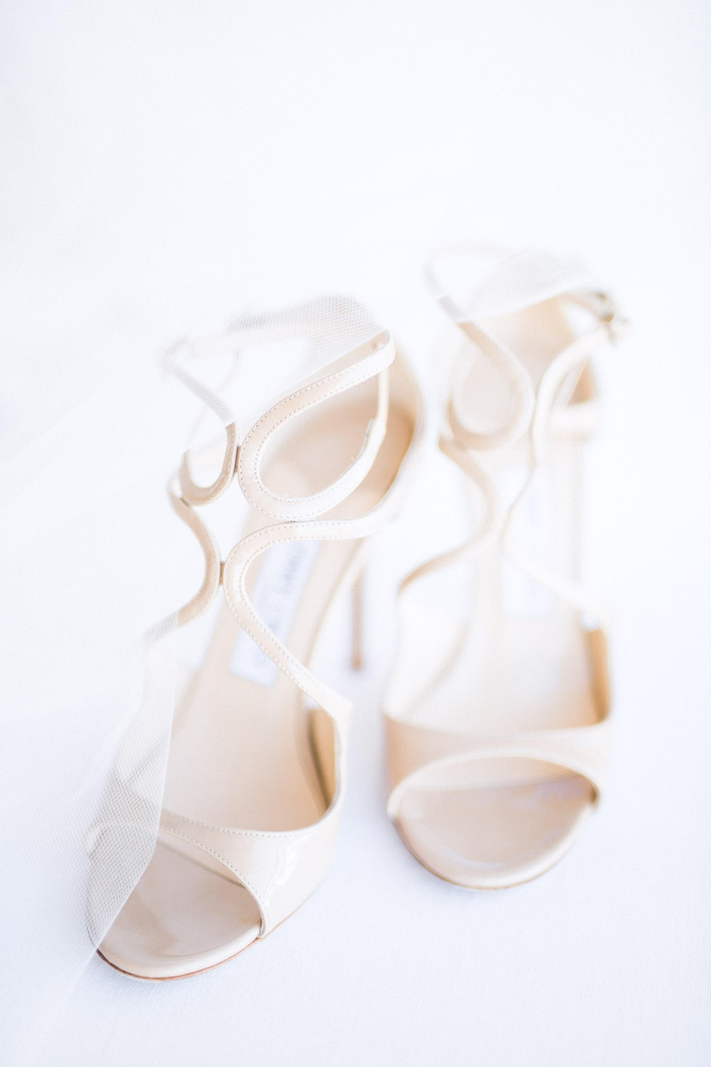 Off-White Ivory Strappy Open Toe Wedding Shoes