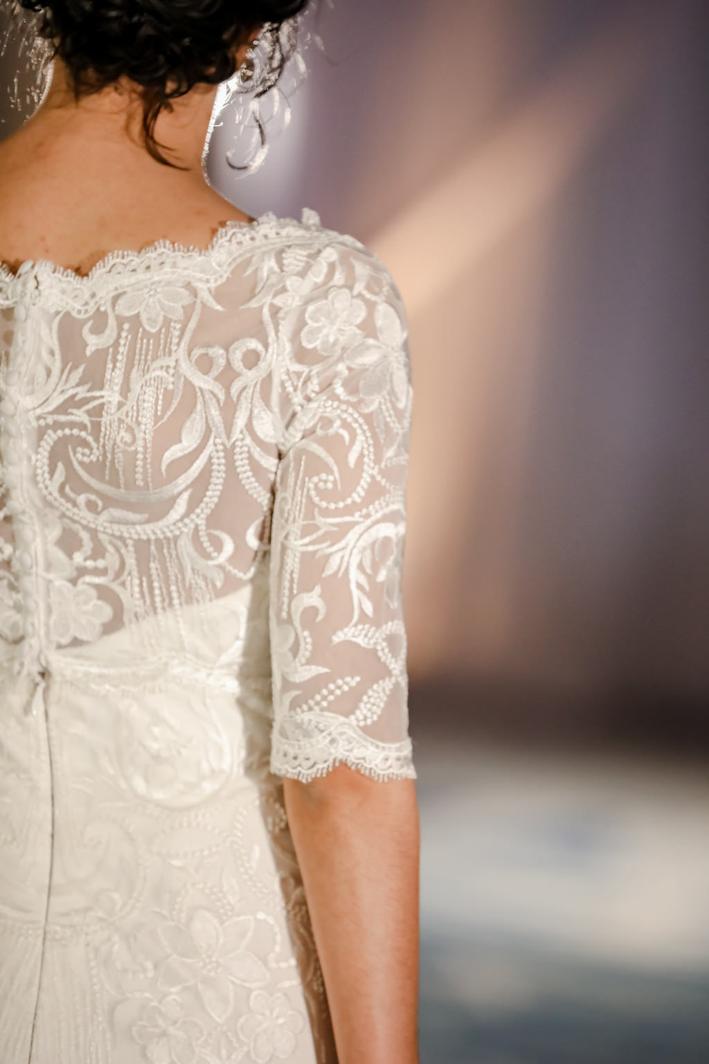 Illusion Lace Detailed Sleeves | Designer Matthew Christopher | Truly Forever Bridal | The Ritz Carlton Sarasota | Planner NK Weddings