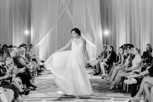 Romantic, Halter Neckline, A-Line Style Lace Illusion Wedding Dress | Designer Matthew Christopher | Truly Forever Bridal | The Ritz Carlton Sarasota | Planner NK Weddings
