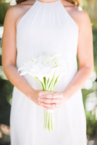 Clean, White, Garden Modern Wedding Bridesmaid Bouquet