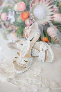 Elegant Rhinestone Embellished, Silver, High Heel, Open Toe Wedding Shoes | Truly Forever Bridal Shop Sarasota | Tampa Bay Wedding Photographer Lifelong Photography Studios