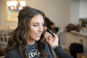 Bride to Be Getting Ready Hair and Makeup Wedding Portrait | Tampa Bay Wedding Photographer Kristen Marie Photography | Destiny and Light Hair and Makeup Group