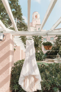Lace Beaded Spaghetti Strap Hayley Paige Bridal Fit and Flare Wedding Dress | St. Pete Wedding Venue The Vinoy