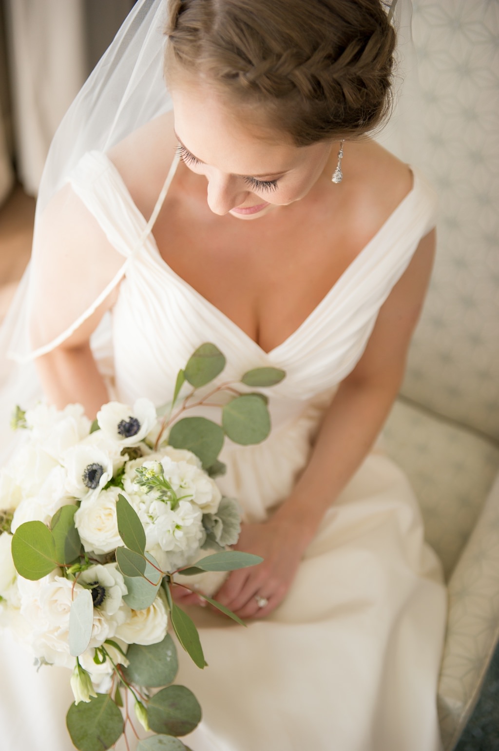 Bride in Classic Makeup with Braid Updo | Clearwater Beach Wedding Photographer Andi Diamond Photography | Hair and Makeup Artist Femme Akoi Beauty Studio