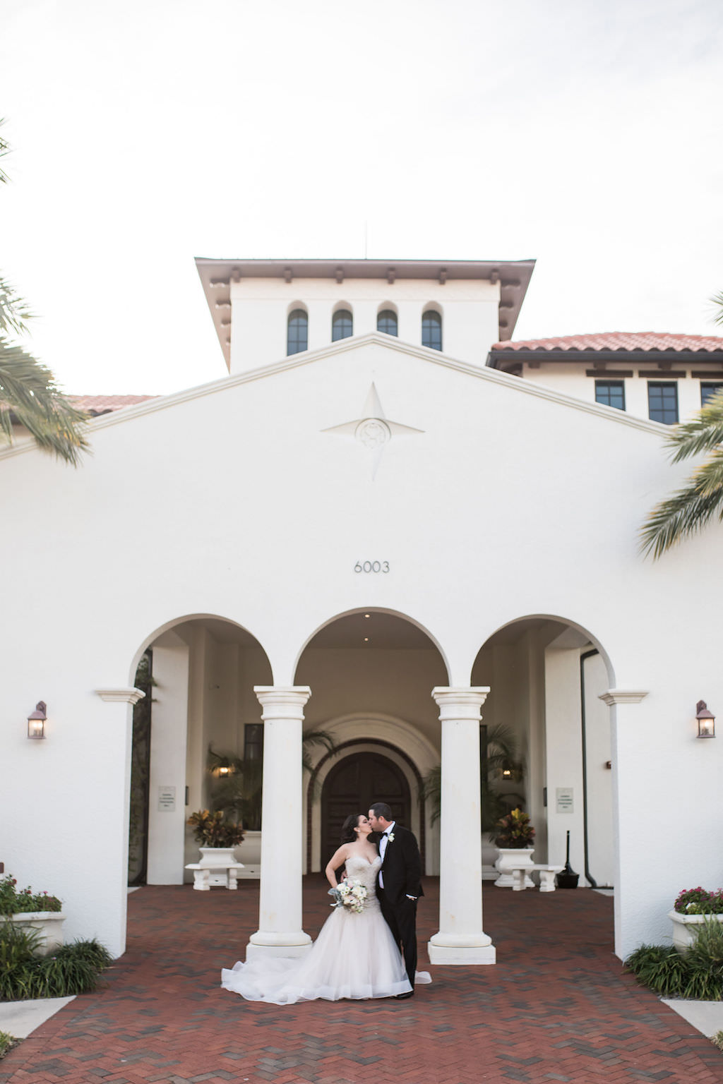 Florida Bride and Groom Wedding Portrait | Tampa Bay Waterfront Wedding Venue Westshore Yacht Club