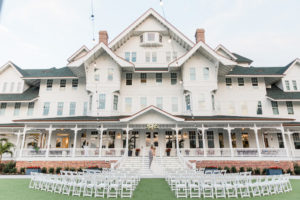 Romantic, Modern Outdoor Wedding Ceremony on Front Lawn of Grand House, at Historic Bellview Inn | Tampa Bay Wedding Planner Special Moments Event Planning
