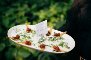 Tuna Tartare Passed hors d'oeuvres Cocktail Reception | Tampa Bay Wedding Catering Olympia Catering