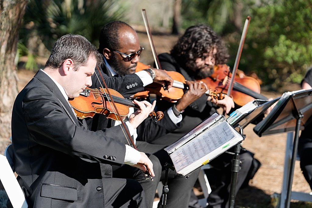 Outdoor Rustic Elegant Wedding Live Ceremony Music | Tampa Bay Live Wedding Violin Musicians Sunset Strings
