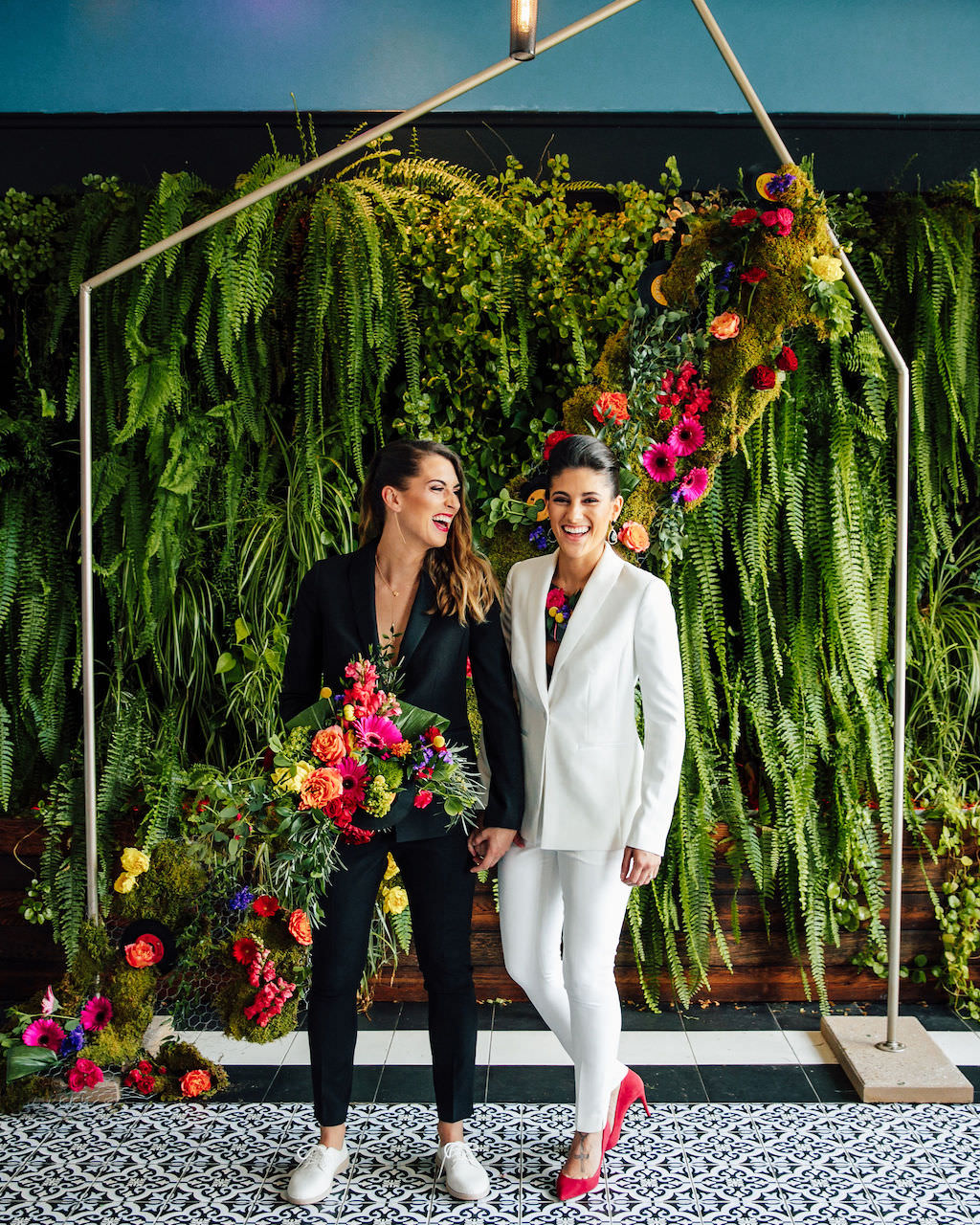 Black pantsuit wedding on sale