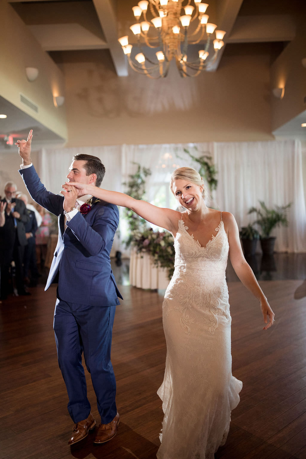 Florida Bride and Groom First Dance Wedding Portrait | The Resort at Longboat Key Club