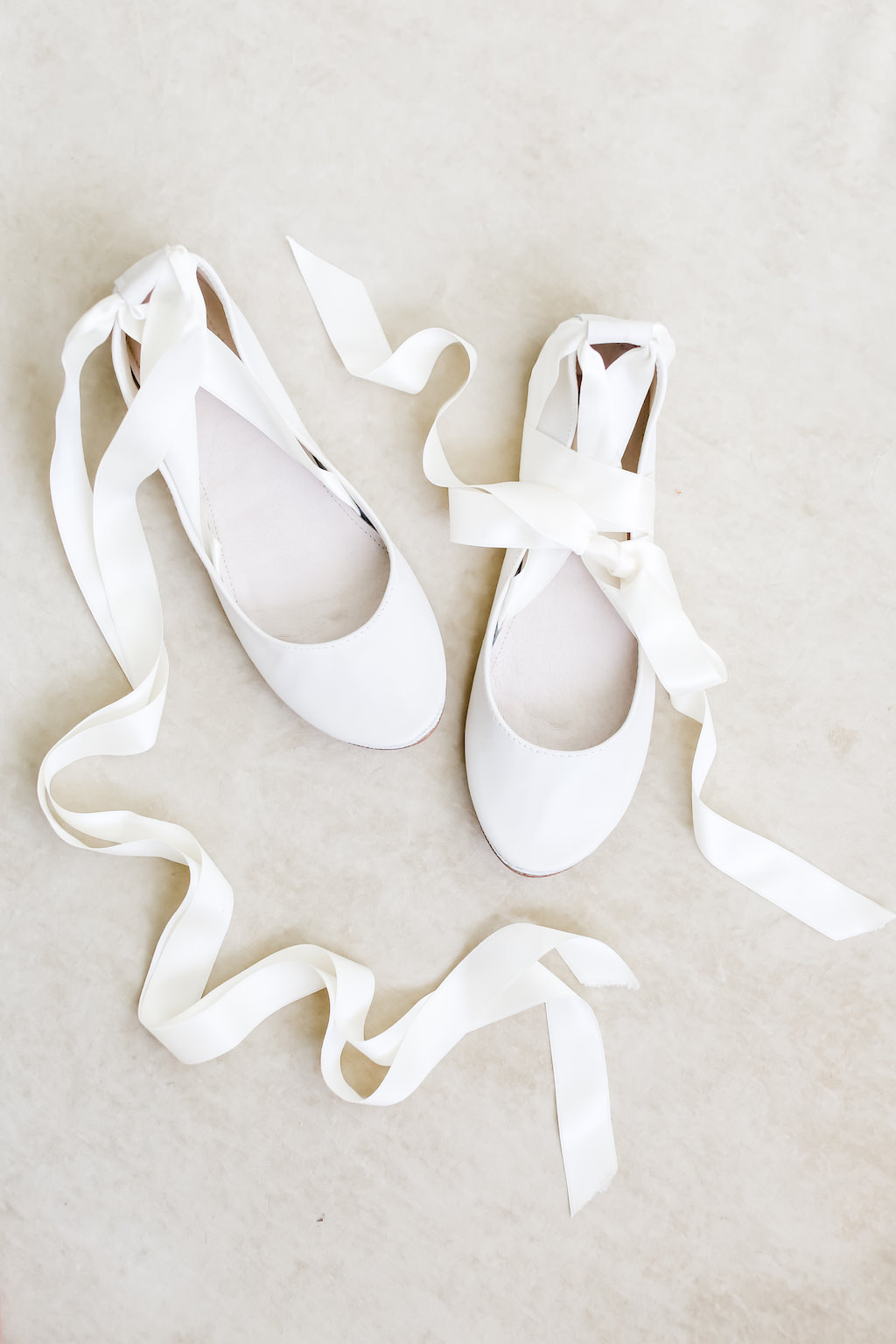 White Ballet Flats Bride Wedding Shoes | Tampa Bay Wedding Photographer Lifelong Photography Studio