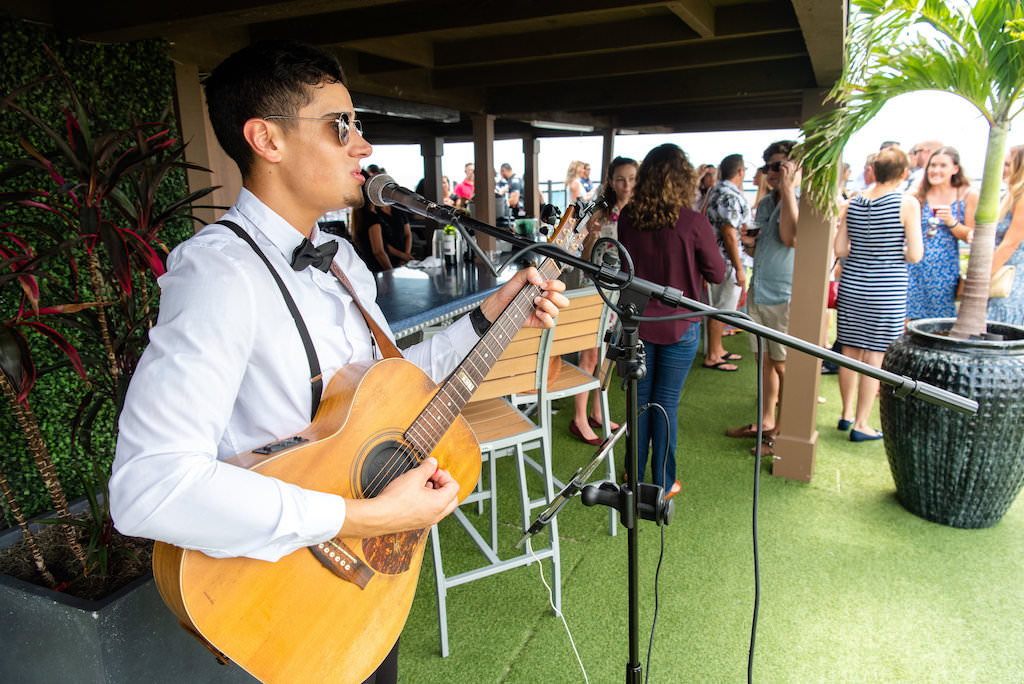 Marry Me Tampa Bay Wedding Vendor Networking Event | St. Pete Waterfront Wedding Venue Hotel Zamora | Live Musician Guitar Player Matt Winter Band