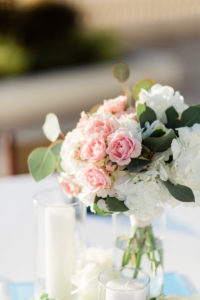 Pastel Wedding Ceremony Decor, Blush Pink and White Floral Centerpiece