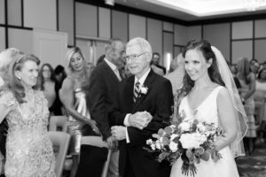 Classic Florida Bride Walking Down the Aisle with Father Wedding Portrait