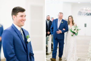 Boho Inspired Florida Bride and Father Walking Down the Aisle, Tampa Groom Sees Bride For the First Time | Tampa Bay Wedding Photographers Shauna and Jordon Photography