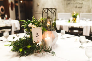 Tall Hurricane Glass Candle Holder, Geometric Vase, Greenery Floral Arrangements, New Years Eve Wedding