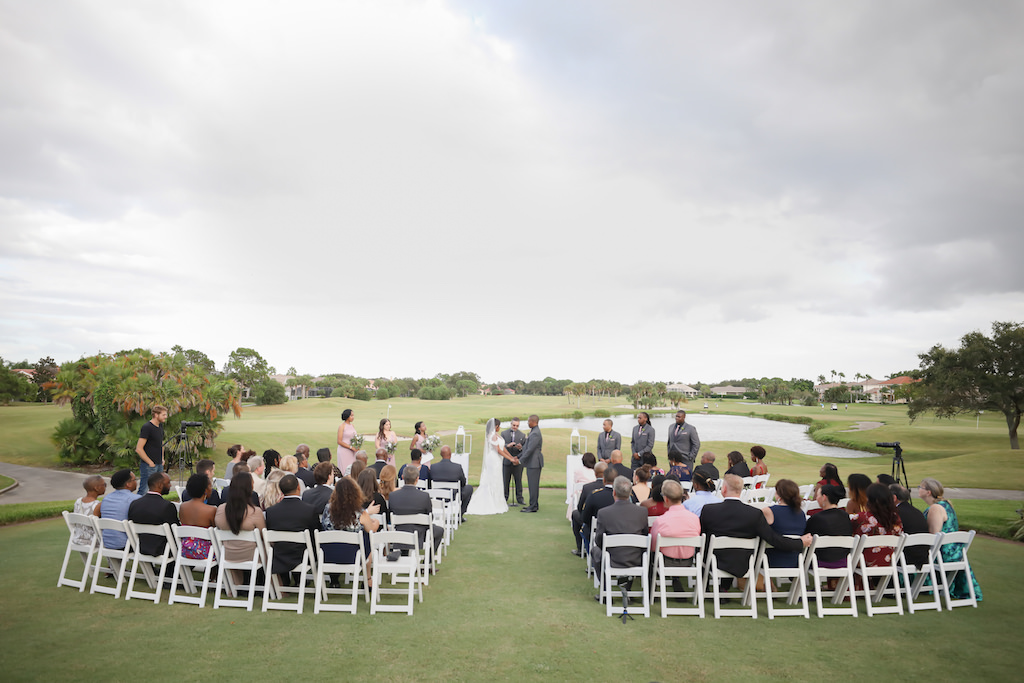 Outdoor Golf Course Wedding Ceremony | Tampa Bay Golf Course Wedding Venue The Bayou Club | Tampa Wedding Photographer Lifelong Photography Studio
