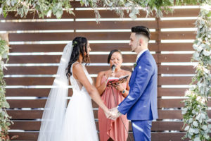 Florida Bride and Groom Exchanging Vows Wedding Ceremony Portrait | Tampa Bay Wedding Photographer Lifelong Photography Studio
