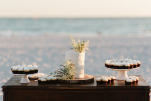 Beachfront Wedding Dessert and Cake Table