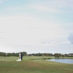 Outdoor Golf Course Bride and Groom Wedding Portrait | Tampa Bay Golf Course Wedding Venue The Bayou Club | Tampa Wedding Photographer Lifelong Photography Studio