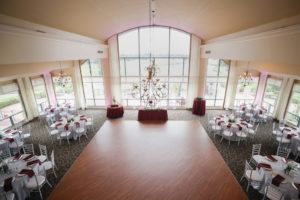 Elegant Golf Course Ballroom Wedding Reception Venue with Floor to Ceiling Windows at The Bayou Club | Tampa Wedding Photographer Lifelong Photography Studio