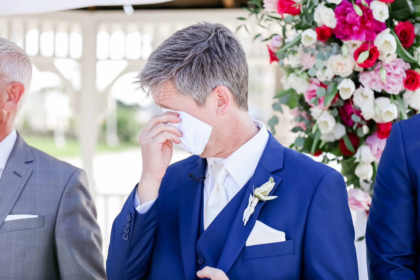 Emotional Groom Wedding Ceremony Portrait | Tampa Bay Wedding Photographer Lifelong Photography Studios