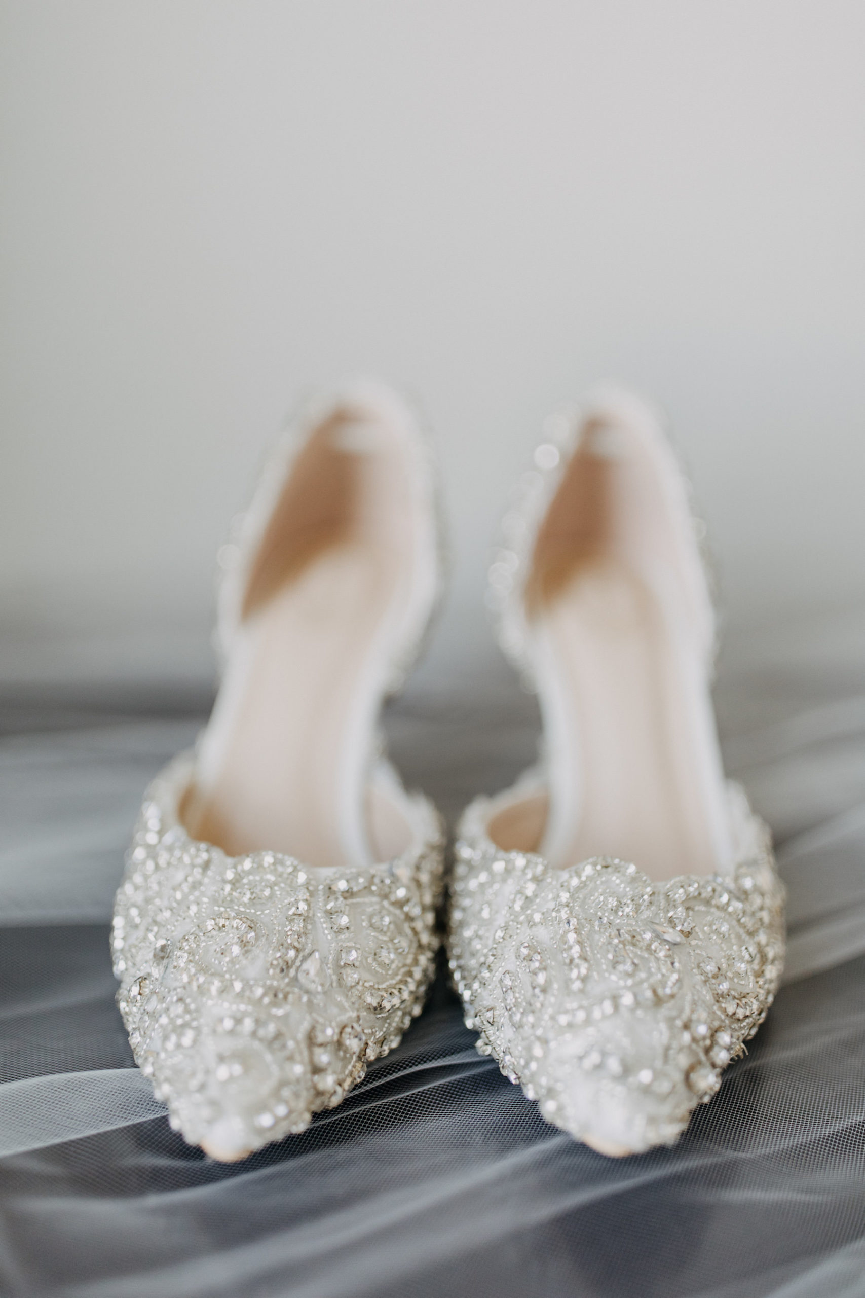 Ivory Pointed Toe Rhinestone Bridal Wedding Shoes