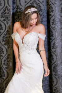Marry Me Tampa Bay Before 5 Networking Event | Nikki's Glitz and Glam Bridal Boutique | Lifelong Photography Studio | Cap-Sleeve Lace Wedding Dress with Tiara