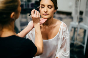 Florida Bride Getting Ready Makeup Beauty Wedding Portrait | Tampa Bay Wedding Hair and Makeup Femme Akoi Beauty Studio