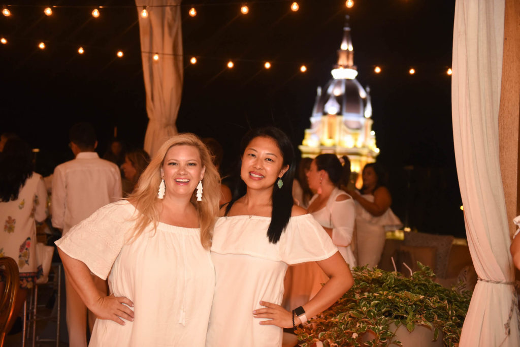 Walled City Old Town Cartagena, Colombia with Cathedral Backdrop from Movich Hotel Rooftop Wedding Reception | Destination Wedding and Honeymoon Travel Tips | Photographer: Pedraza Producciones