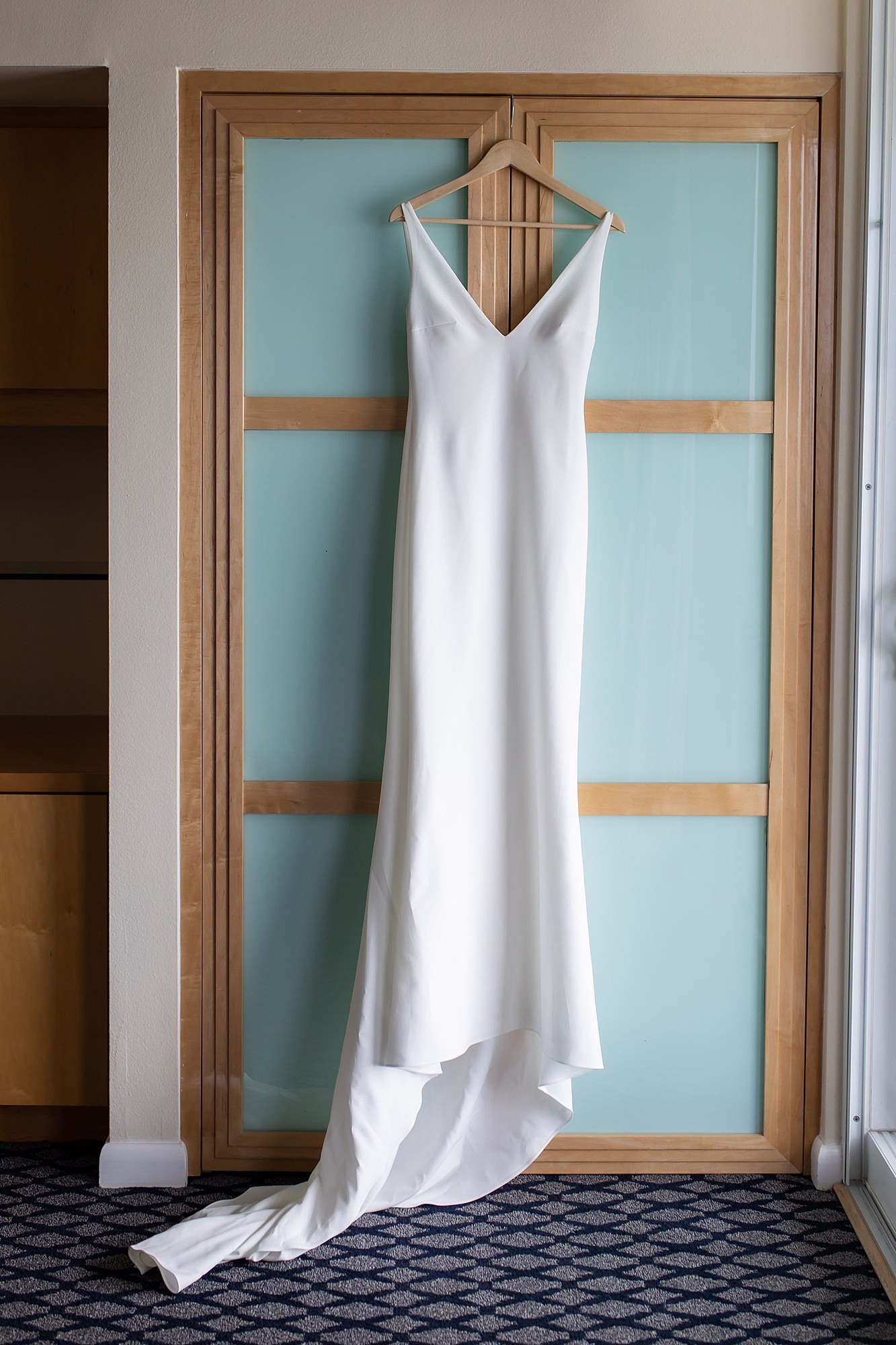 Simple Romantic White Beach Silk Silhouette Wedding Dress | Made with Love Bridal