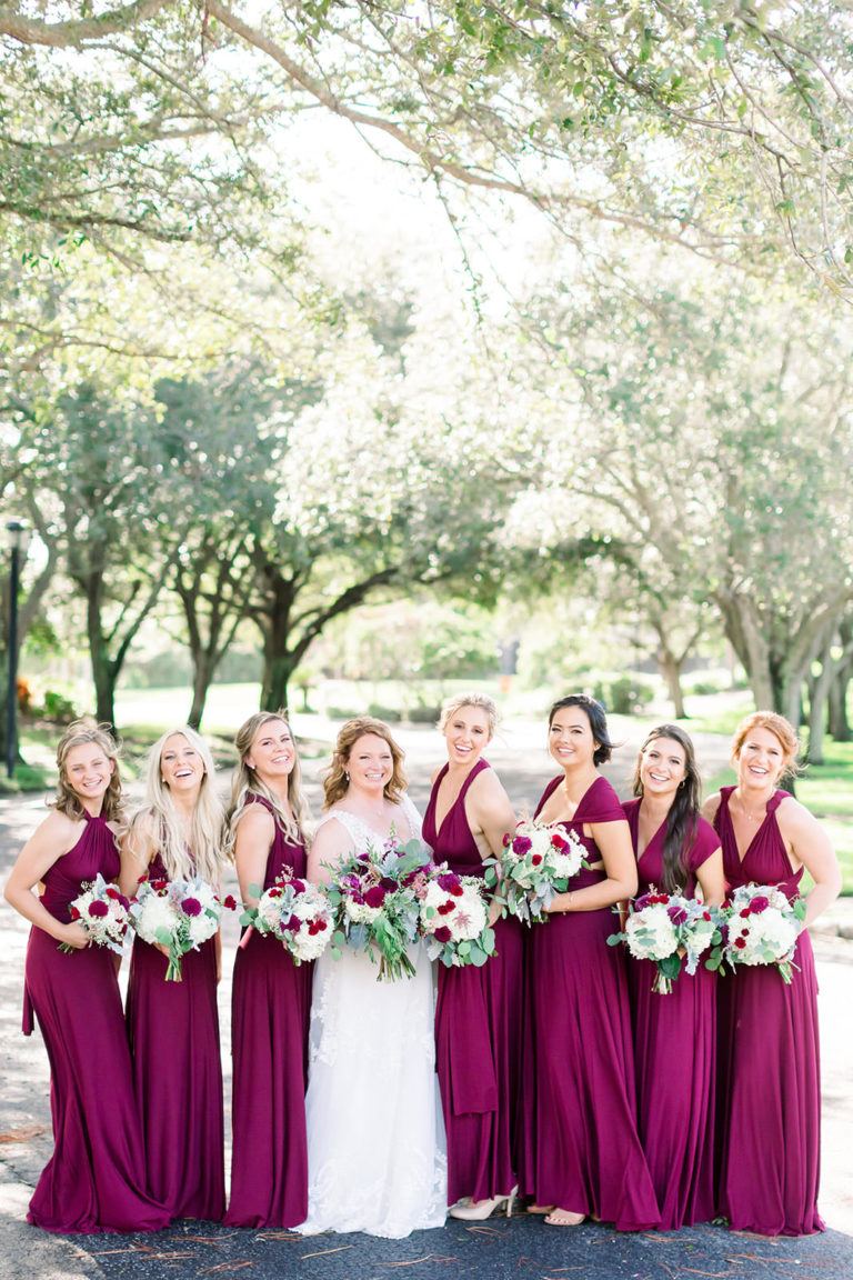 Rustic Maroon And Gold Tampa Bay Golf Course Wedding | Bayou Club ...