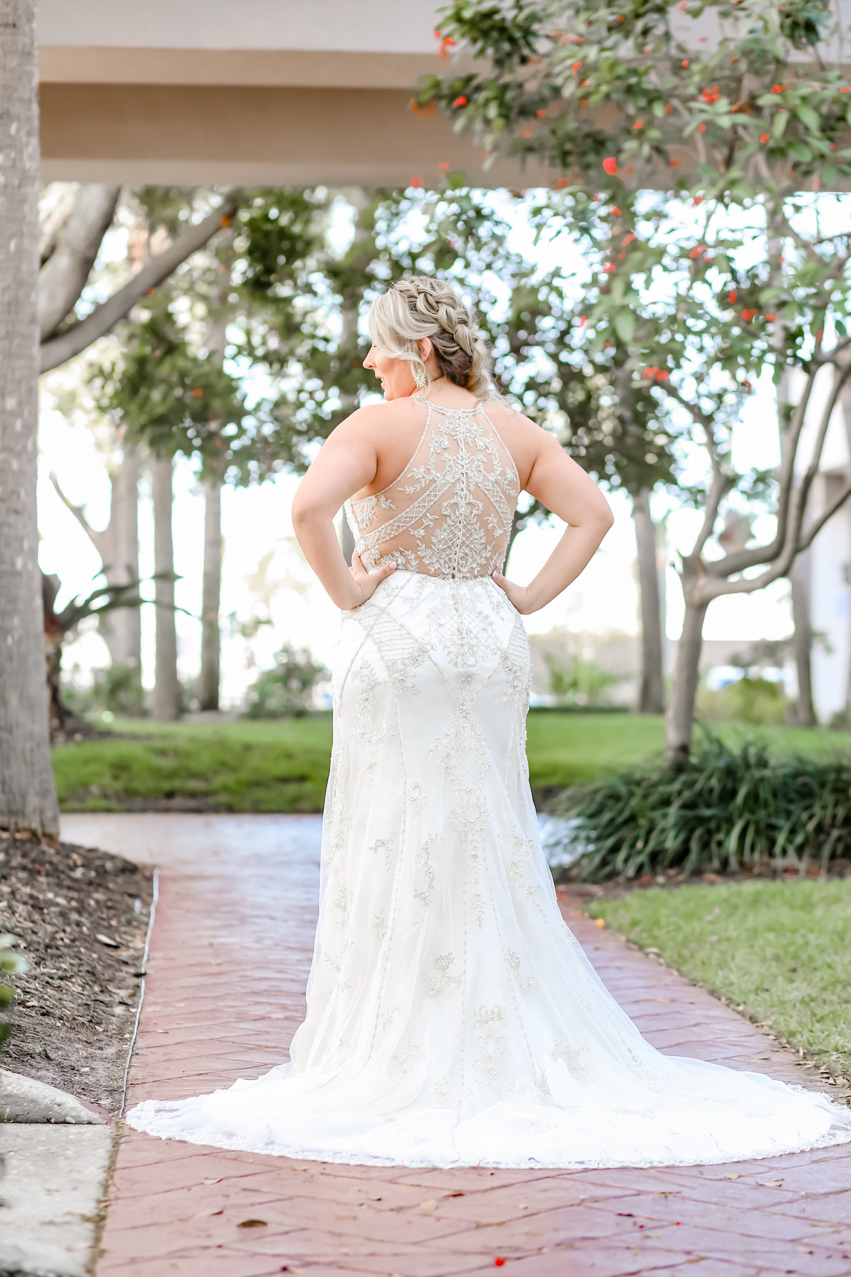 Florida Bridal Portrait, Back St. Pete Bride in Embellished Maggie Sottero Wedding Dress | Tampa Bay Wedding Photographer Lifelong Photography Studios