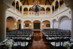 Tampa Wedding Venue Avila Golf & Country Club | Indoor Ceremony with Chiavari Chairs and Chandelier | Tampa Bay Wedding Photographer Lifelong Photography Studio