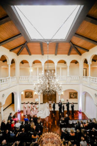 Tampa Wedding Venue Avila Golf & Country Club | Indoor Ceremony with Chiavari Chairs and Chandelier | Tampa Bay Wedding Photographer Lifelong Photography Studio