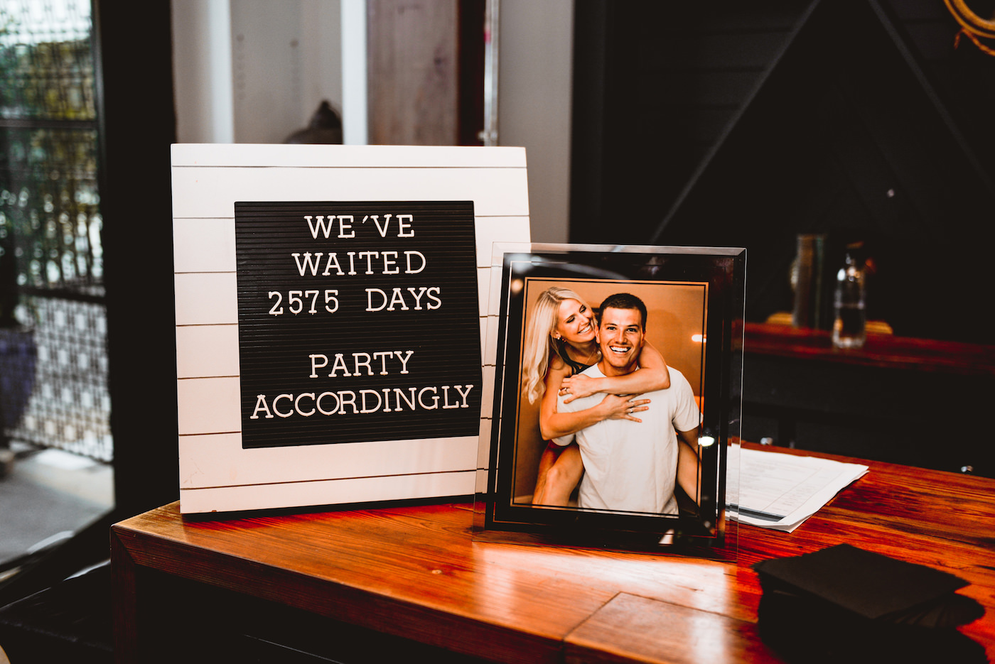 Funny Wedding Letter Board Sign We've Waited Days Party Accordingly | Unique Wedding Welcome Sign
