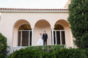 Tampa Wedding Venue Avila Golf & Country Club | Bride and Groom Outdoor Garden Portrait | Tampa Bay Wedding Photographer Lifelong Photography Studio
