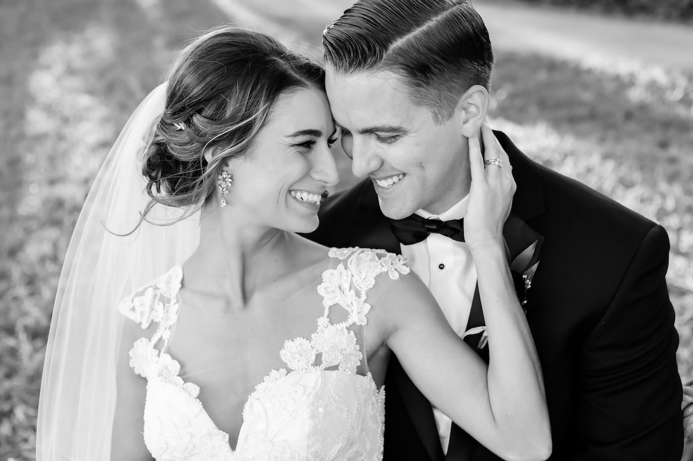 Black and White Classic Bride and Groom Emotional Wedding Portrait | Wedding Photographer Lifelong Photography Studio