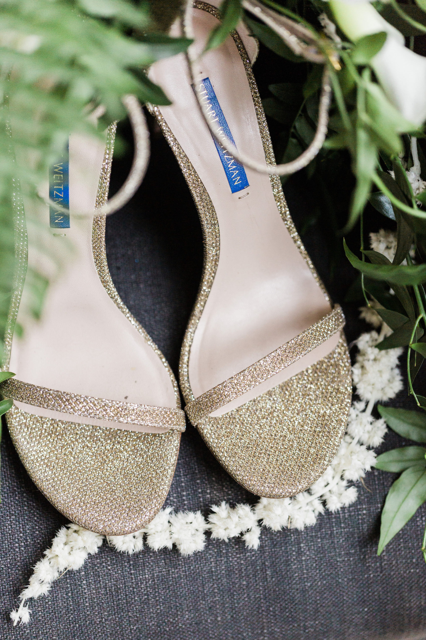 Gold Glitter Bridal Heels | Champagne Stuart Weitzman Wedding Shoes