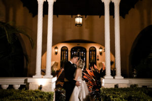 Tampa Wedding Venue Avila Golf & Country Club | Outdoor Twilight Nighttime Bride and Groom Wedding Portraits | Tampa Bay Wedding Photographer Lifelong Photography Studio